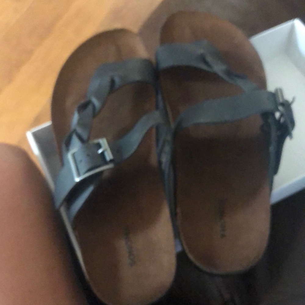 New sandals still have tags
